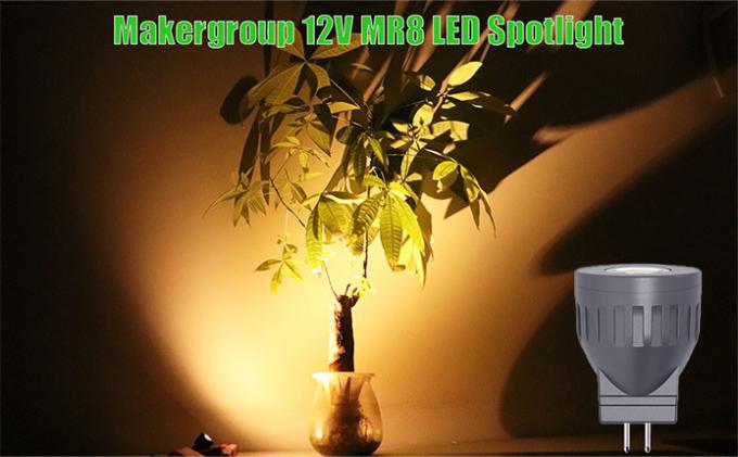 Warm White MR8 LED Light Bulbs 2.5W 12V 2700K LED Spotlight 36 Degree Beam Angle Ra90 1