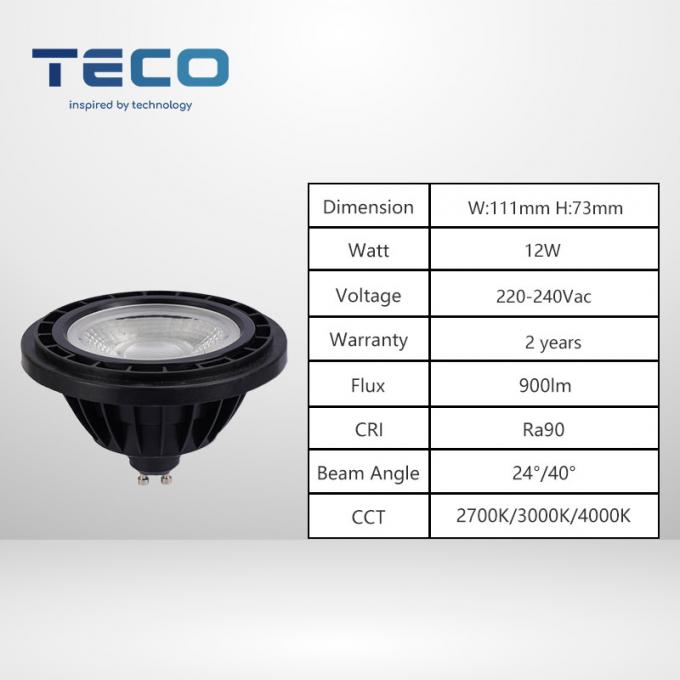 Ra90 Dimmable ES111 Lamp Led Spotlight Bulbs With GU10 Base 12w 230v Voltage 0