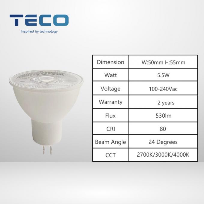 12V Warm White MR16 LED Bulbs 6000K Non Dimmable GU5.3 Spotlight Bulbs 0