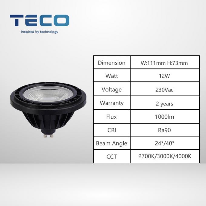 Very Warm White ES111 LED Bulb Dimmable Spotlight GU10 Base 2700K 40 Degree 25000hrs Lifespan 0