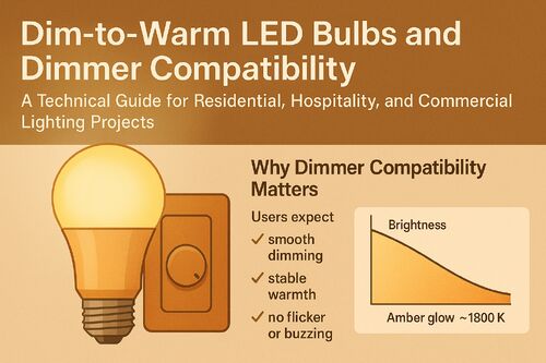 Dim-to-Warm LED Bulbs and Dimmer Compatibility: A Technical Guide for Residential, Hospitality, and Commercial Lighting