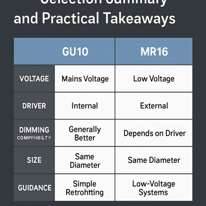 GU10 vs MR16: LED Spotlight Selection for Circadian and Wellness Lighting 4