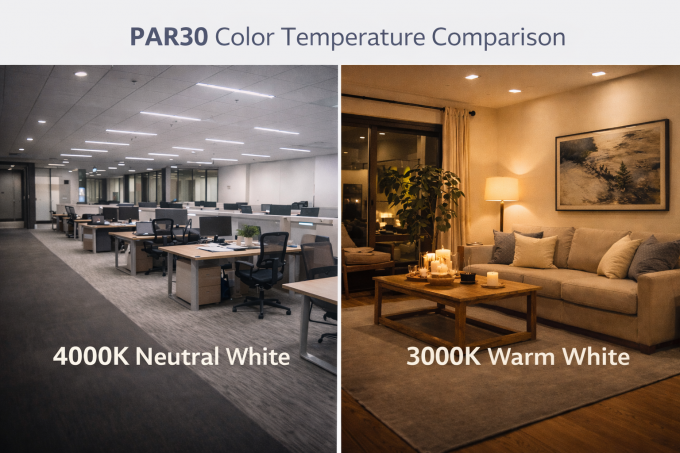 How to Choose the Right PAR30 LED Bulb: Commercial vs Residential Lighting Explained?  1