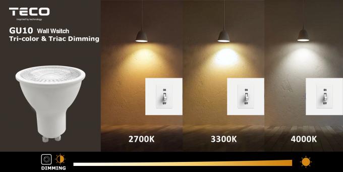Selectable CCT GU10 LED Bulb – Switchable Color Temperature with DIP & Wall Switch Contro 2